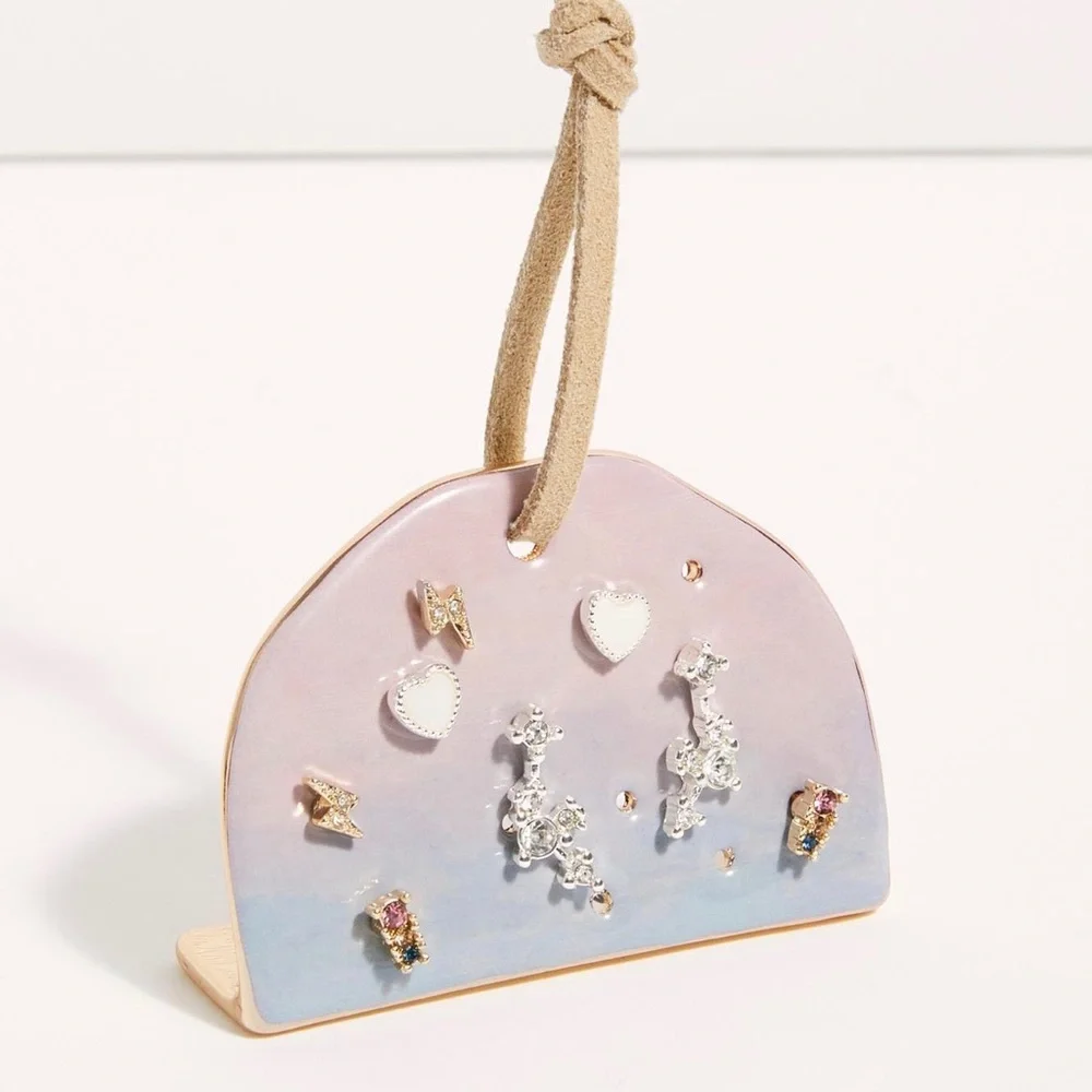 NWT Free People Dreamer Ceramic Stud Earring Set Gold Silver - Picture 16 of 16